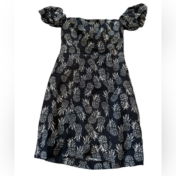 Raina off the shoulder astr pineapple dress size XS NWT from south moon under - Picture 2 of 3